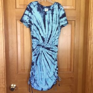 PINK by Victoria Secret blue tie dye t-shirt dress in medium
